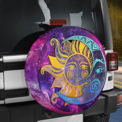 Petthouse | Sun And Moon Galaxy Space Spare Tire Cover Truck Decor Gift For Family And Friends