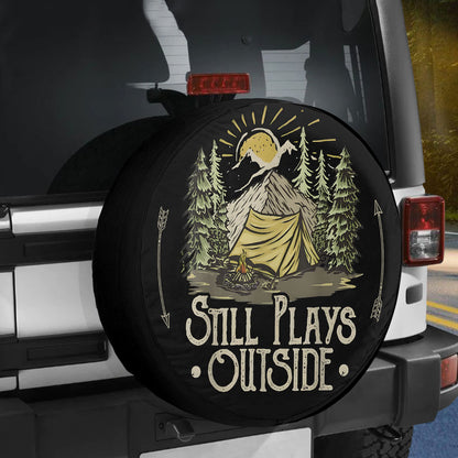 Petthouse | Camping Over Night Still Plays Outside Spare Tire Cover Camping Picnic Truck Decor Gift For Campers