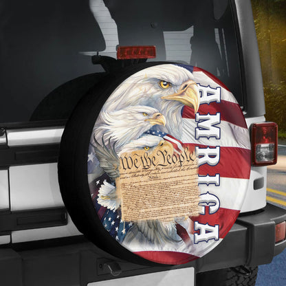 Petthouse | American Veteran Eagle Spare Tire Cover Memorial Day Veteran's Day Decor Truck Decoration