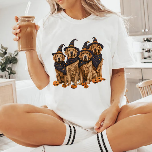 Petthouse | Golden Retriever Dog Halloween Shirt, Spooky Dog, Halloween Party Golden Retriever Dog