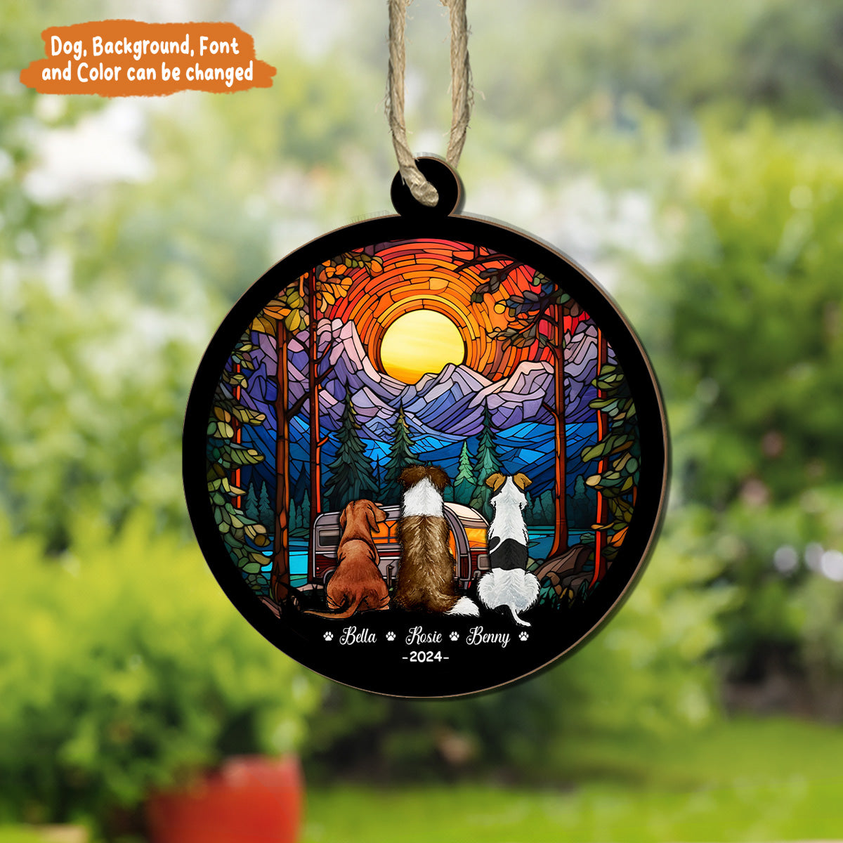 Petthouse | Personalized Dog Memorial Suncatcher, Loss Of Dogs Sympathy Gift, Dog Sympathy Gift Home Decor