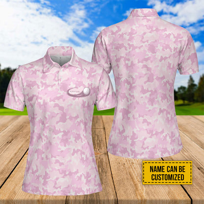 Petthouse | Customized Pink Camouflage Pattern Women's Polo Shirts Golfing Team Gift Golfer Sports