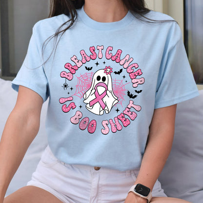 Petthouse | Breast Cancer Is Boo Sheet Halloween Shirt , Retro Breast Cancer, Breast Cancer Awareness