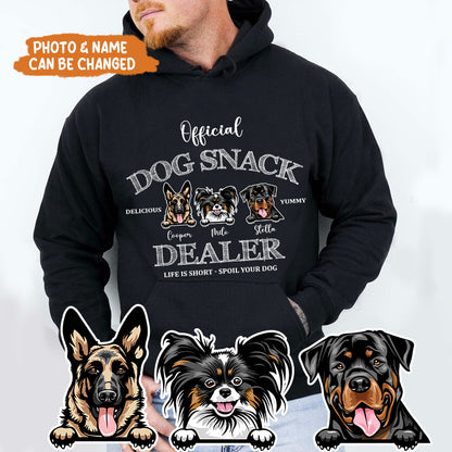 Petthouse | Customized Dog Official Dog Snack Graphic Dog Shirt, Dog Owner Tee, Dog Father Lover Gifts