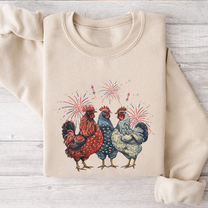 Petthouse | Patriotic Usa Chicken Shirt, Retro American 4th Of July Shirt, Independence Day