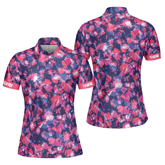 Petthouse | Customized Golfer Gift Women's Polo Shirt Tye Dye Painting Colorful Sporty Style