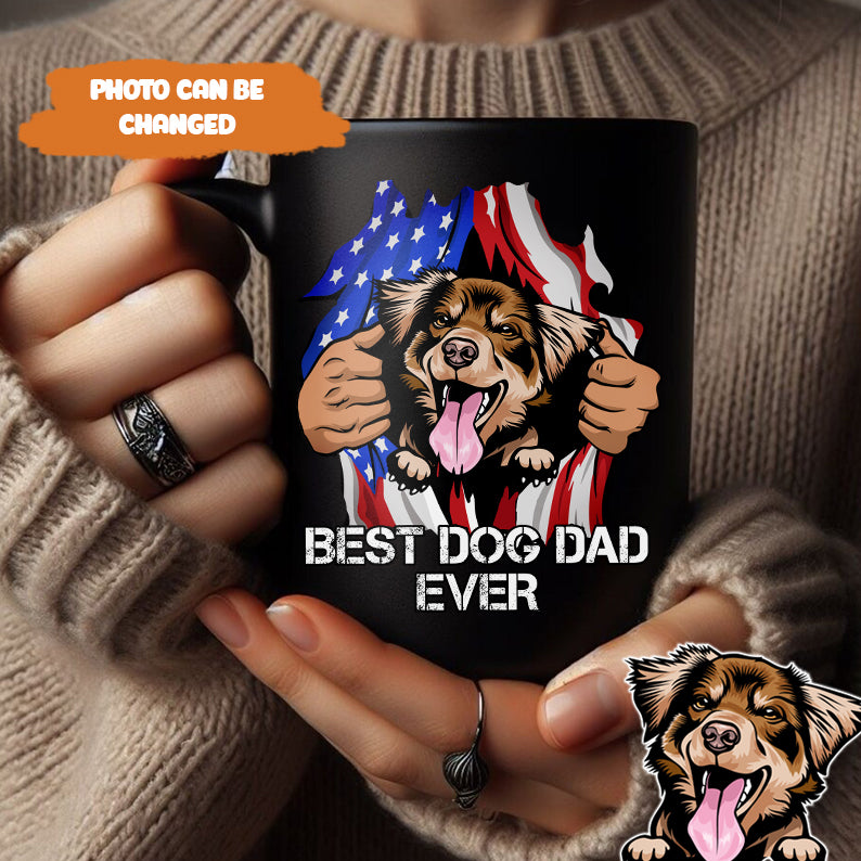 Petthouse | Personalized Best Dog Dad Ever Shirt, Independence Day Dog Father's Gift Dog Lovers