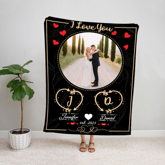 Petthouse | Personalized Couple I Love You Sherpa Blanket, Loving Gifts For Couples, Newlywed Blanket For Sister In Law