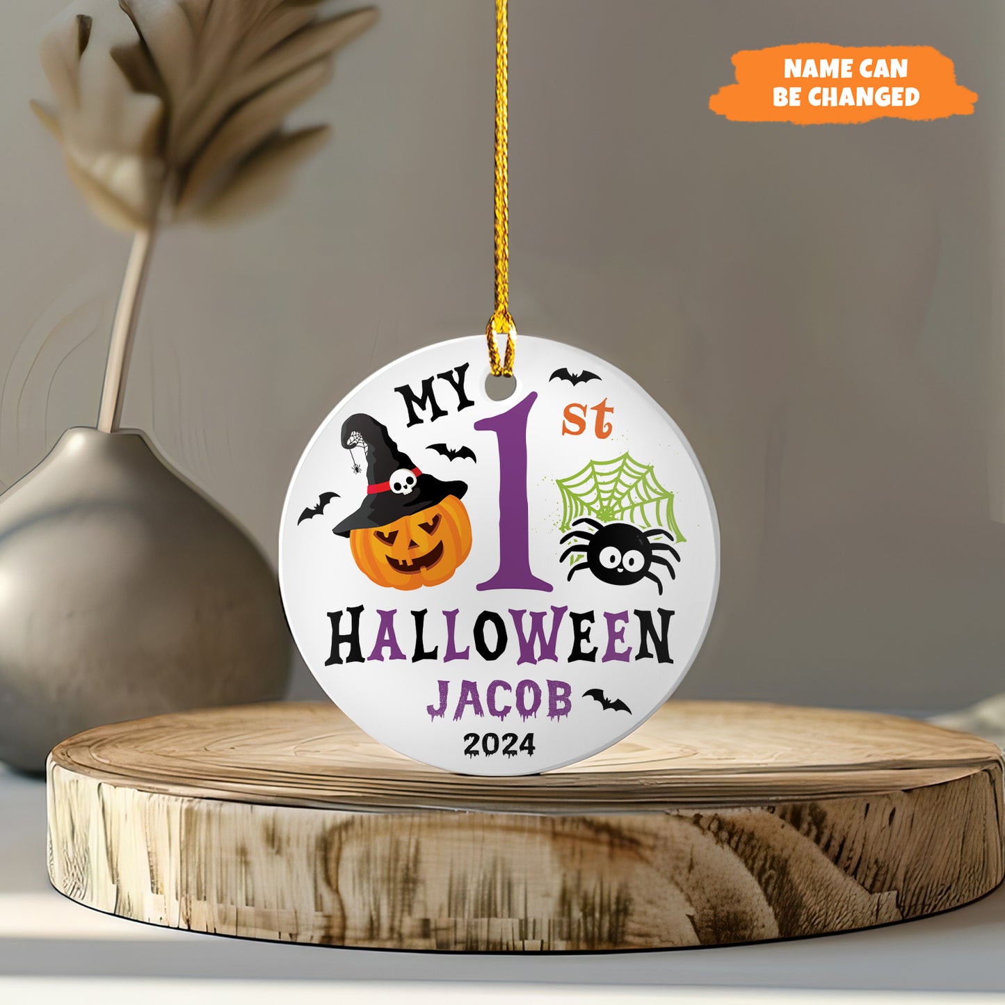 Petthouse | My First Halloween Ornament, Baby First Halloween Gift, Baby Halloween Gift, Gift For Baby