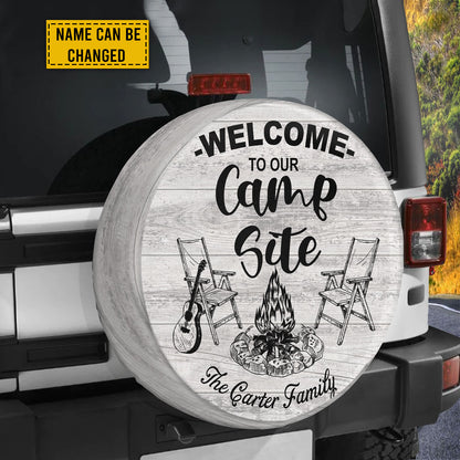 Petthouse | Personalized Spare Tire Cover Camping Family Tire Protector Welcome To Our Campsite Family