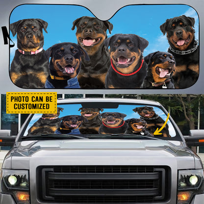 Petthouse | Customize Gift Dog Sunshade A Bunch Of Rottweiler Car Sunshade Windshield Sun Shade Sun Visor