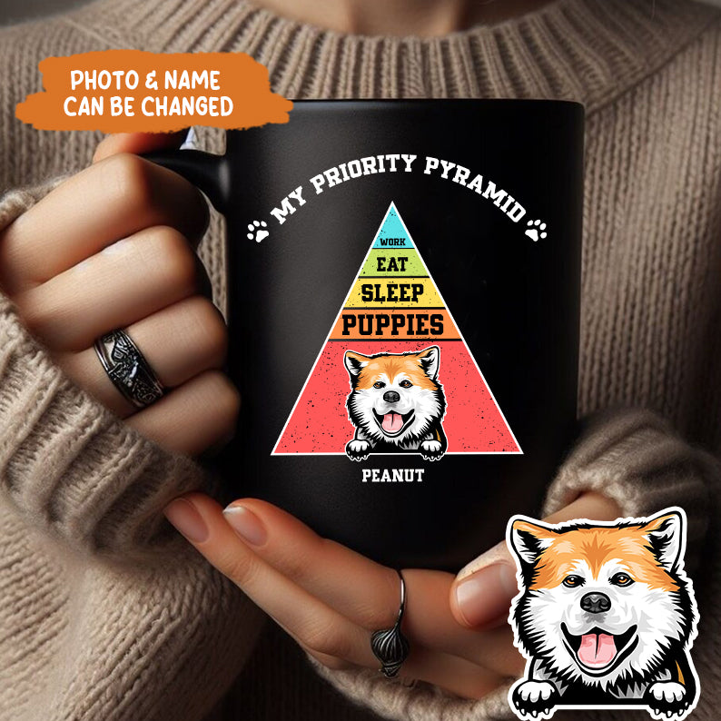 Petthouse | Personalized Dog My Priority Pyramid Funny Shirt, Personalized Custom Unisex T-shirt