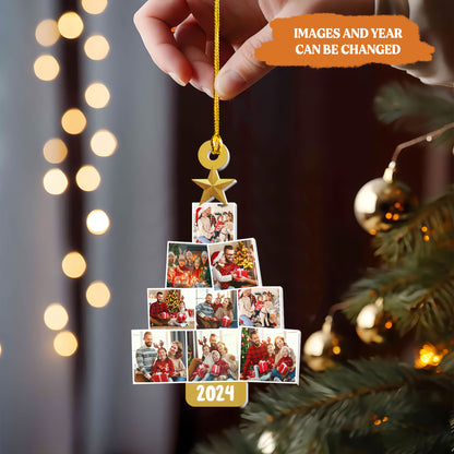 Petthouse | Personalized Photo Acrylic Ornament, Family Tree Christmas Ornament, 1st Christmas Together