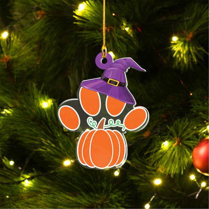 Petthouse | Dog Paw Ornament, Dog Halloween Hat Ornament, Christmas Ornament Decor, Pet Lovers Gift