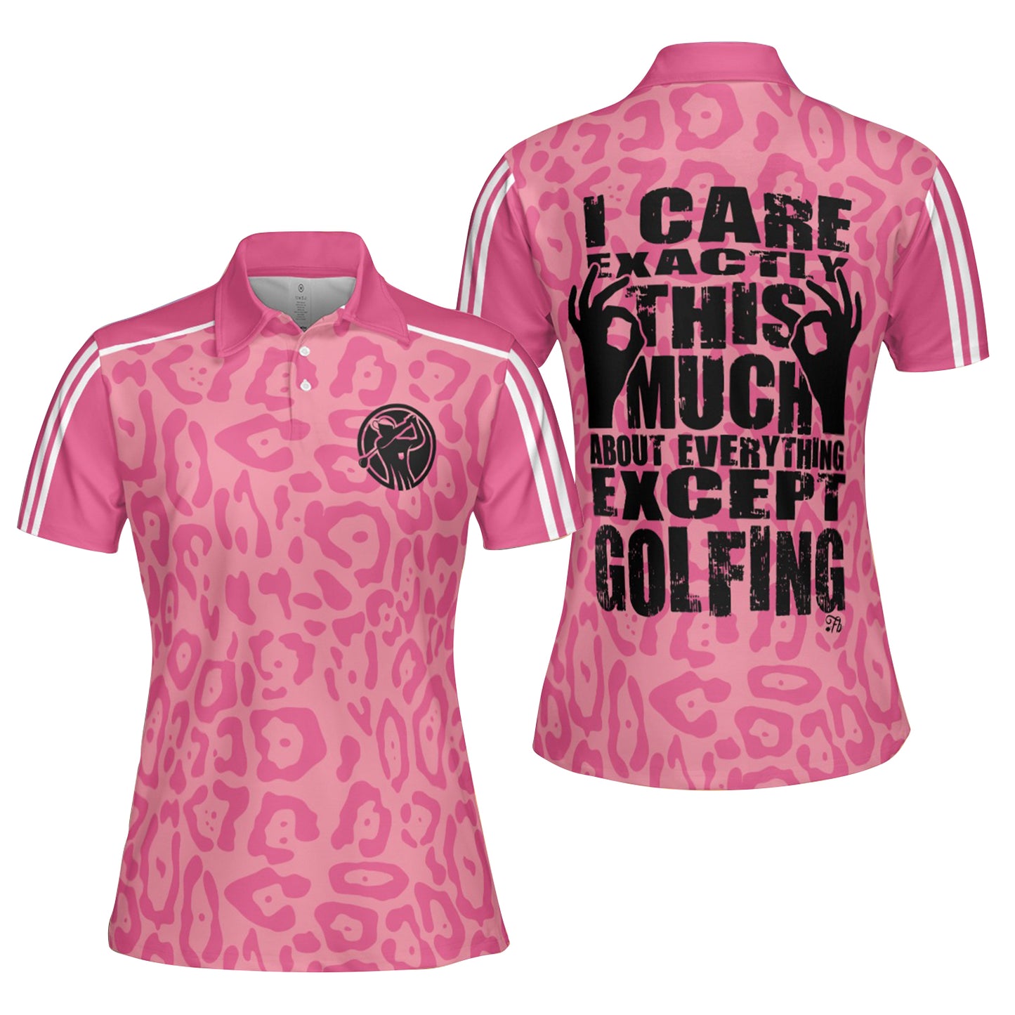 Petthouse | Golf Girls, Polo Shirt, Golf Girl Polo Shirt, Golf Pink Leopard, Polo Shirt For Women