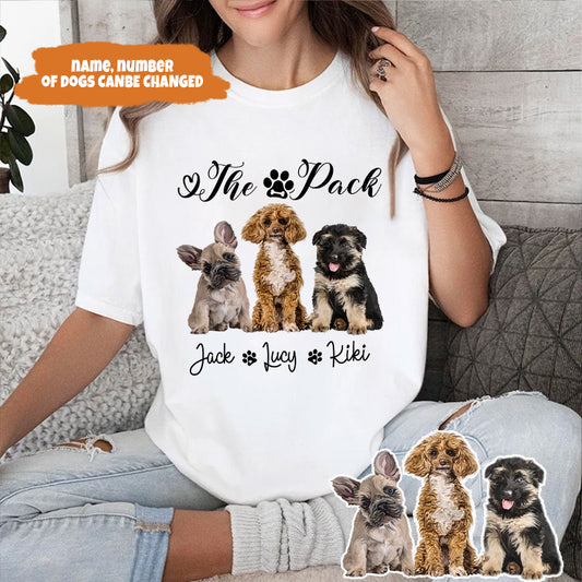 Petthouse | Custom Dog The Pack Shirt With Your Pet's Shirt, Father's Day, Dog Mom dog Dad Shirt