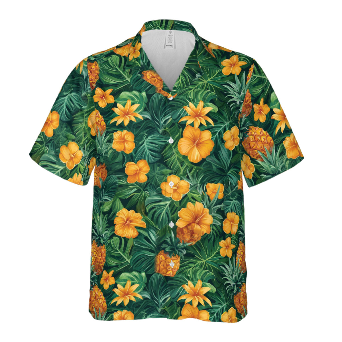 Petthouse | Custom With Face Pineapple Unisex Hawaiian Set, Summer Party Hawaiian Shirt