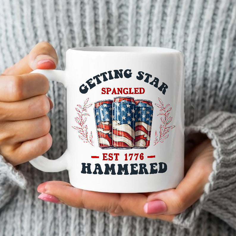 Petthouse | Getting Star Spangled Hammered Est 1776 4th Of July Shirt, Patriotic Independence Day Shirt