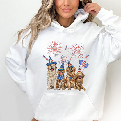 Petthouse | Golden Retriever 4th Of July Shirt, Independence Day Shirt, Dog Mom Fourth Of July