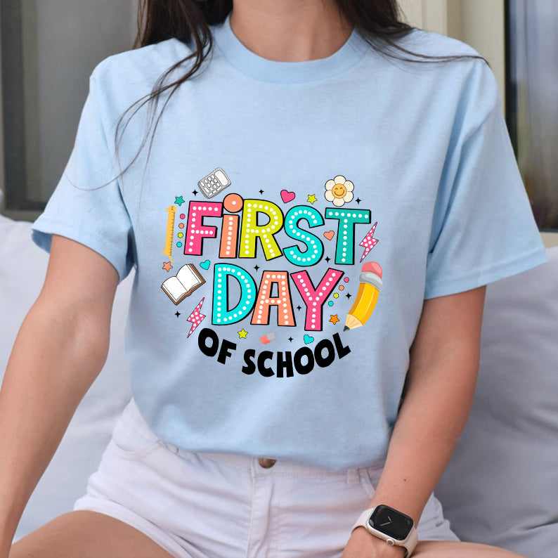 Petthouse | Custom Happy First Day Of School Shirt, Teacher Gift, Back To School Shirt