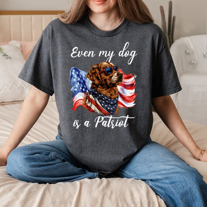 Petthouse | Custom Dog July 4th American Even My Dog Is A Patriot Shirt, Independence Day, Gift Dog