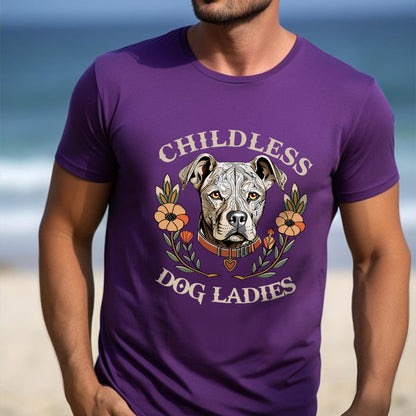 Petthouse | Childless Dog Ladies Women Shirt, Pitbulls Dog Shirt, Dog Lovers Ladies Shirt, Dog Lady