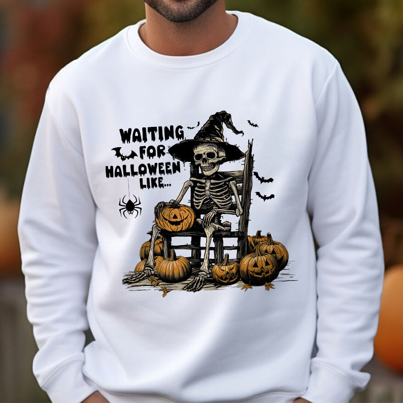 Petthouse | Just Waiting For Halloween Shirt, Spooky Summer Halloween Shirt, Halloween Party Shirt