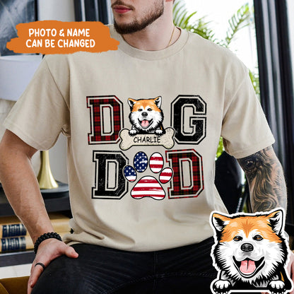 Petthouse | Custom Dog Dad Independence Day Shirt - Best Dog Dad Ever 4 Of July - Fathers Day Gift