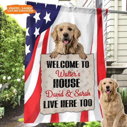 Petthouse | Welcome To The Dog House, Personalized Garden Flags, Gifts For Dog Lovers, Custom Photo Dog Flag