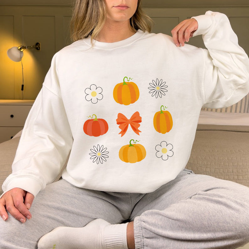 Petthouse | Fall Pumpkin Shirt, Coquette Orange Bow Fall Shirt, Pumpkin Lover Shirt, Thanksgiving