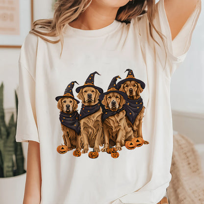 Petthouse | Golden Retriever Dog Halloween Shirt, Spooky Dog, Halloween Party Golden Retriever Dog