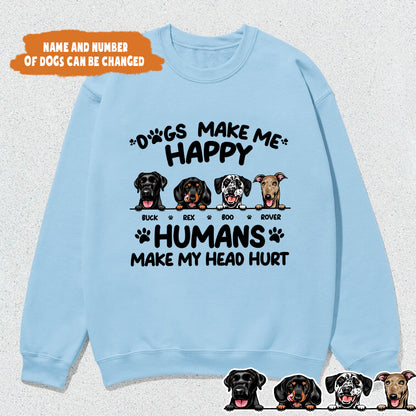 Petthouse | Dogs Dad Make Me Happy Shirt, Gift For Father's Day, Dog Lovers Unisex Cotton Shirt