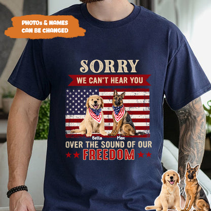 Petthouse | Custom Dog Happy 4th July Sound Of Freedom Dog Shirt, Independence Day, Gift Dog Lovers