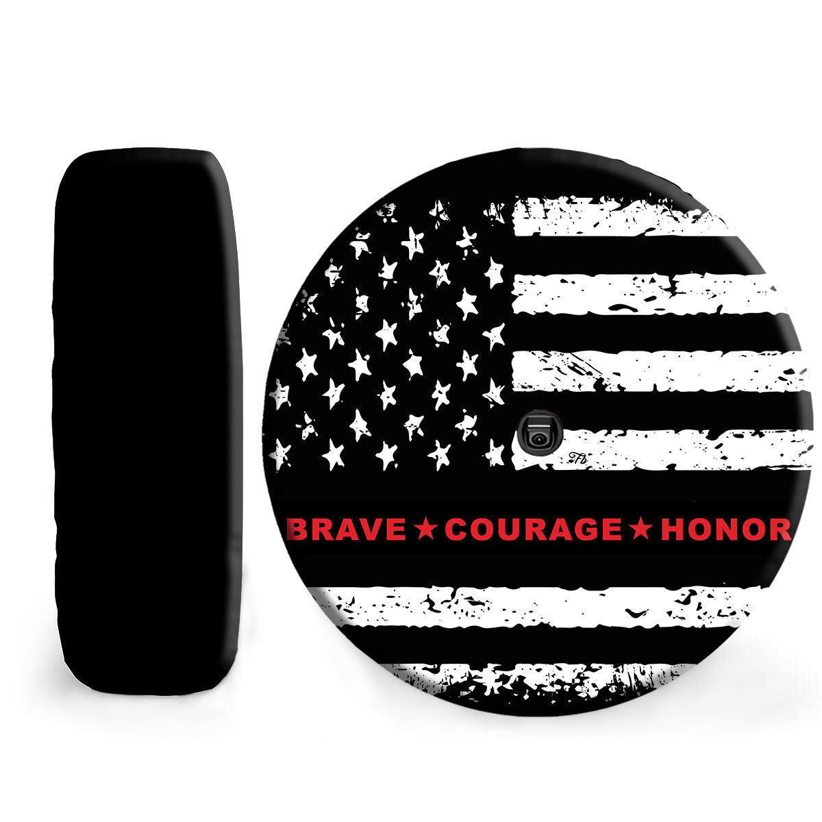 Petthouse | Usa Patriotic Firefighter Brave Courage Honor Quote Spare Tire Cover Fireman Hero Tire Covers For Cars