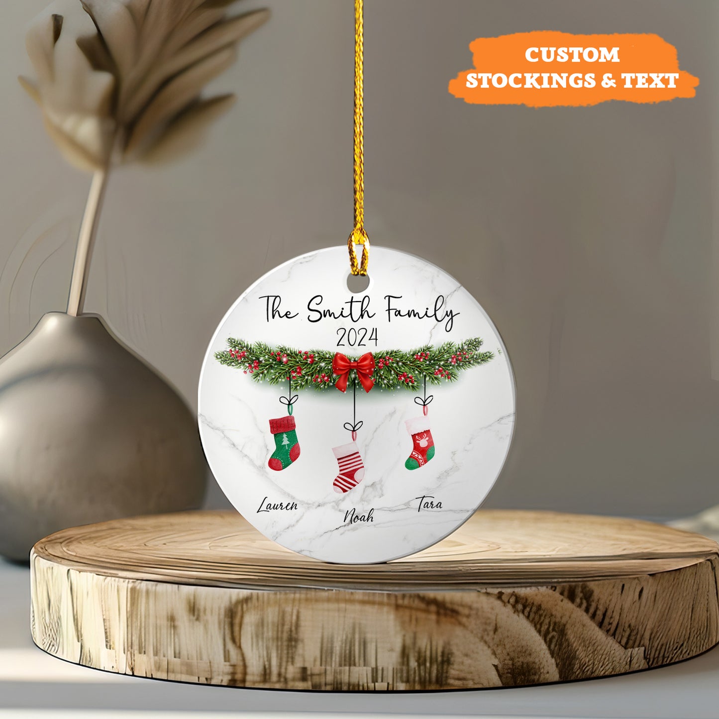 Petthouse | Personalized Family Christmas Ornament, Family Stocking Ornament, New Family Christmas Gift 2025