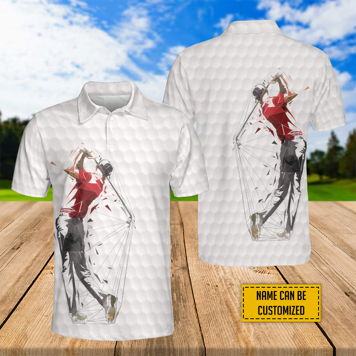 Petthouse | Customized Geometric Golfer Polo Shirt Golfing Lover Polo Sports Dad Birthday Gift