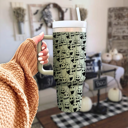 Petthouse | Ghost Scream 40oz Tumbler, Cute Ghost Tumbler, Spooky Season, Halloween Gift, Spooky Ghost