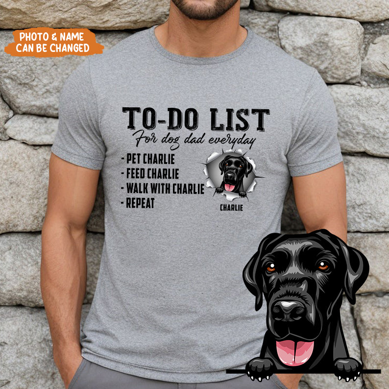 Petthouse Customized Dog Men, Dog Dad To Do List Men Novelty Shirt, International Dog Father Gift