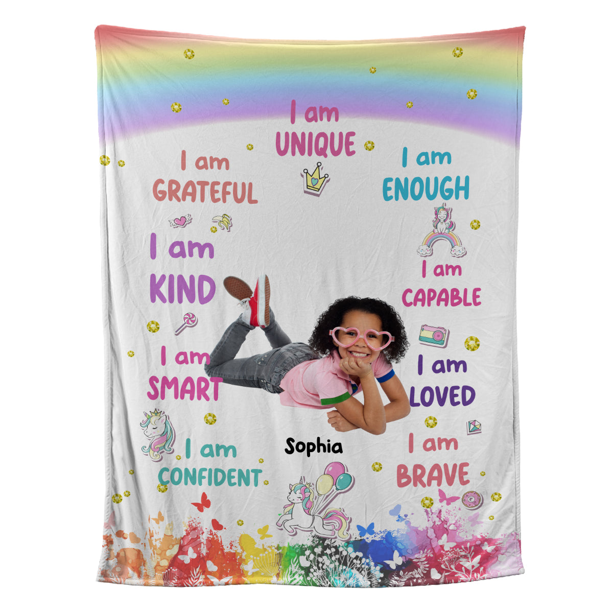 Petthouse | Personalized Photo I Am Loved Fleece Blanket, To My Daughter Throw Blanket, Family Travel Blanket