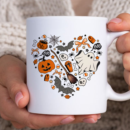 Petthouse | Cute Halloween Tshirt, Halloween Doodles Hearth Shirt Gift For Halloween Moms Shirt