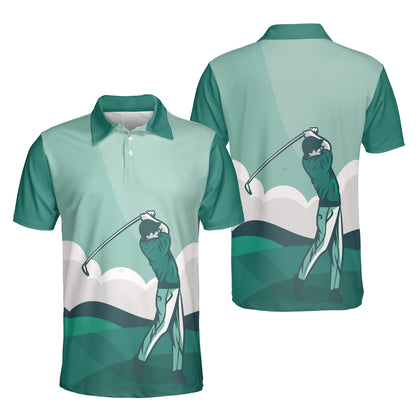 Petthouse | Customized Name Golfer Polo Shirt Love Golf Sport Shirt Mens Polo Short Sleeve Shirt Golf Players Gift Idea