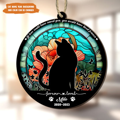 Petthouse | Cat Memorial Suncatcher, Personalized With Cat Breed, Loss Of Cat Sympathy, Gift For Cat Lovers