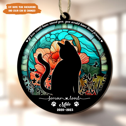 Petthouse | Cat Memorial Suncatcher, Personalized With Cat Breed, Loss Of Cat Sympathy, Gift For Cat Lovers