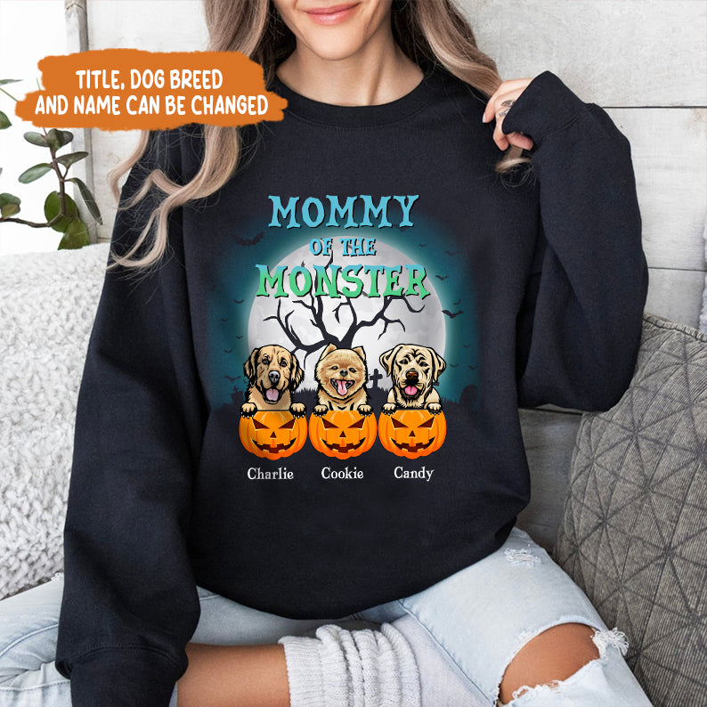 Petthouse | Personalized Dog Mom Monsters Halloween T Shirt, Dog Mommy Of The Monsters Dog Monster