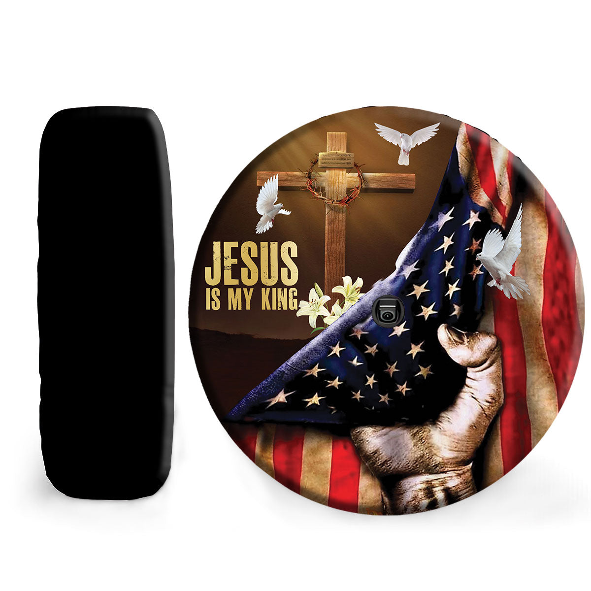 Petthouse | Jesus Tire Wheel Protector Faith Gift Women Worship All Season Protection Jesus Spare Tire Cover