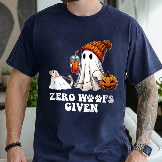 Petthouse | Funny Dog Halloween T-shirt, Ghost Walking Dog, Zero Woofs, Cute Ghost, Spooky Season