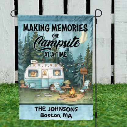 Petthouse | Personalized Camping Sign Flag, Camping Flag Campsite Flag, Making Memories Camp Flag, Camping Garden Flag