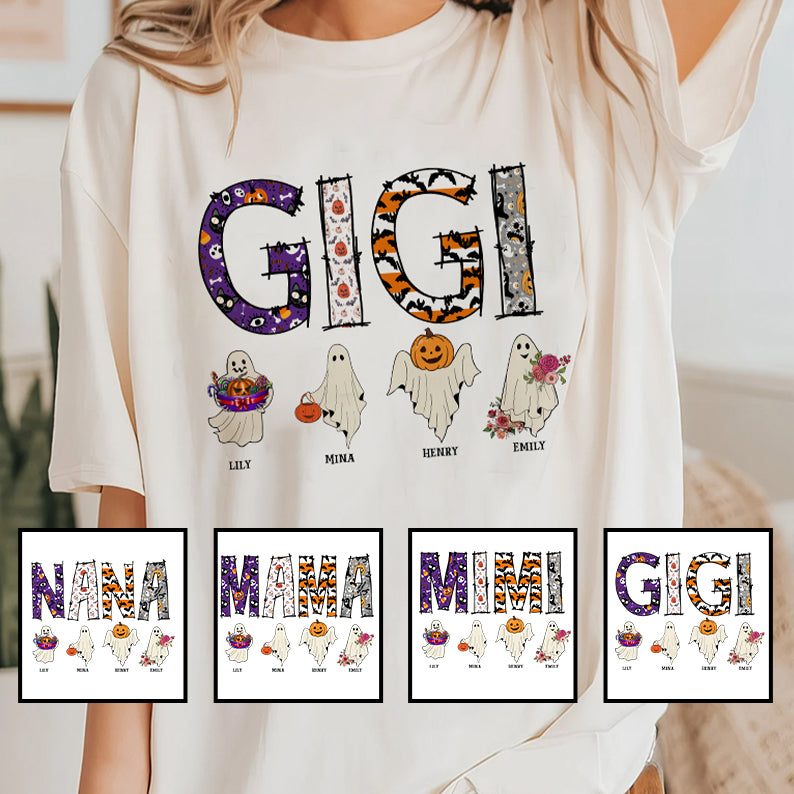 Petthouse | Personalized Halloween Mama Shirts, Halloween Gigi Shirt, Spooky Mimi Shirt Gift For Her