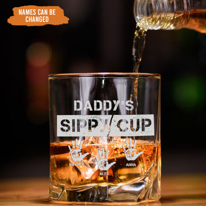 Petthouse | Custom Daddy's Sippy Cup Whiskey Glass, My Daddy's Sippy Cup, Gift For Dad, Husband