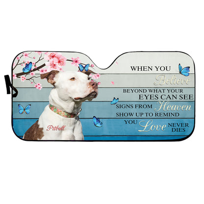 Petthouse | Dog Sunshade Loss Dog Memorial Pitbull Car Sun Shade Windshield Pet Loss Memorial Gift